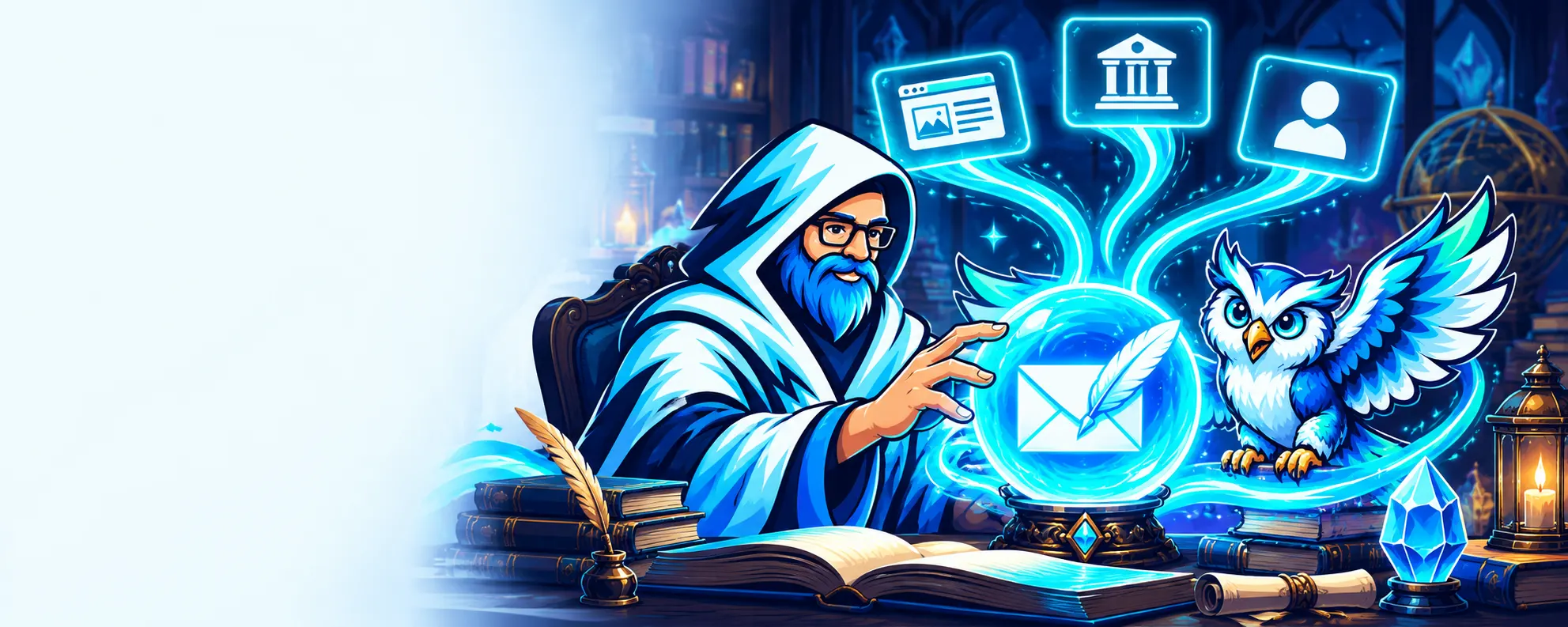 Business and contact research becoming a personalized email draft with Mage AI